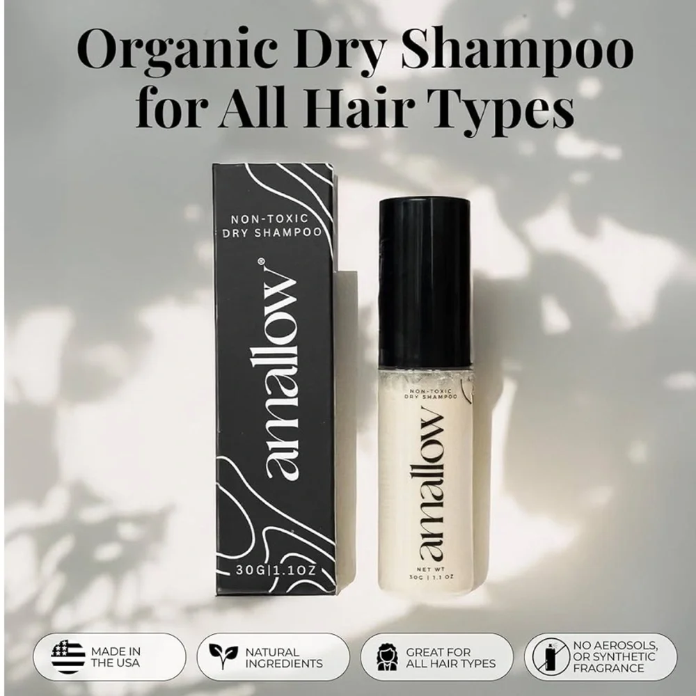Amallow organic non toxic dry shampoo powder